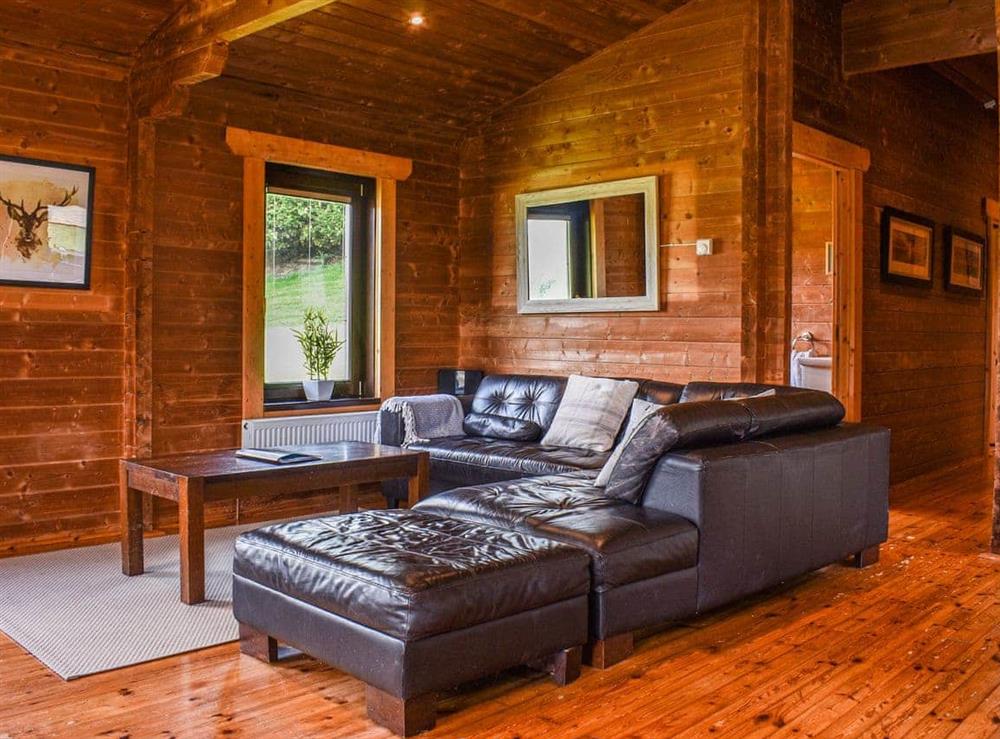 Open plan living space at Heron Lodge, 