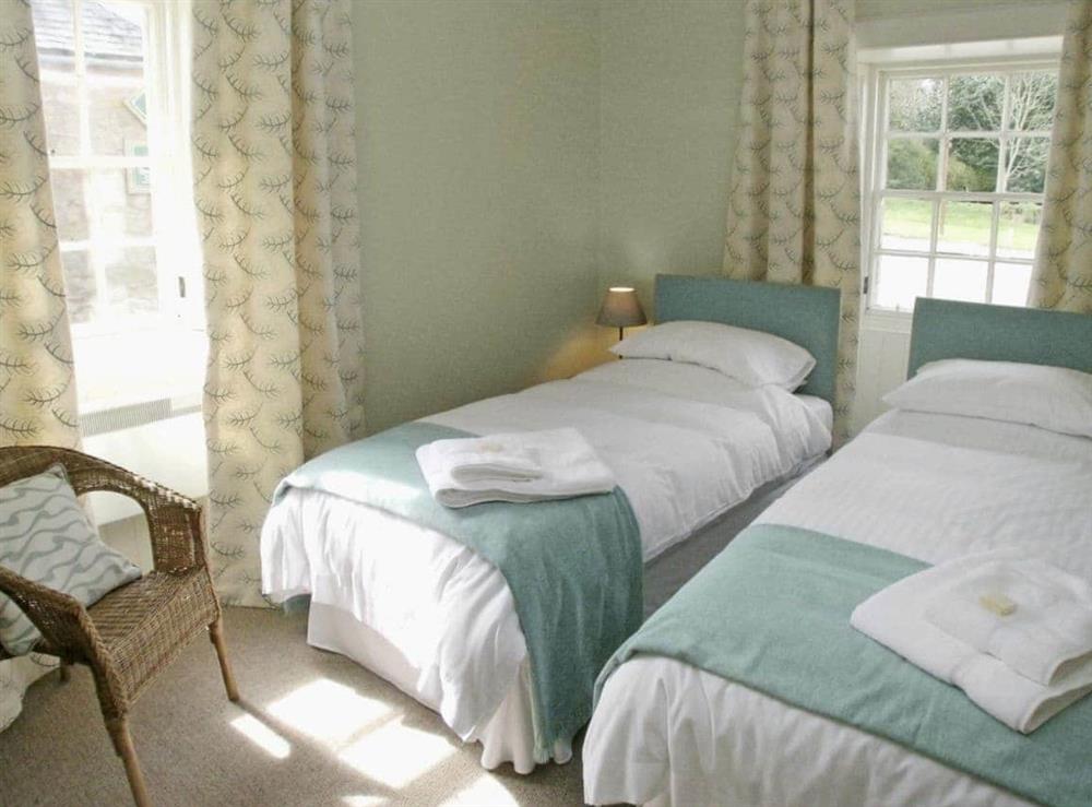 Twin bedroom at Lakeview in Coldstream, Berwickshire., Great Britain