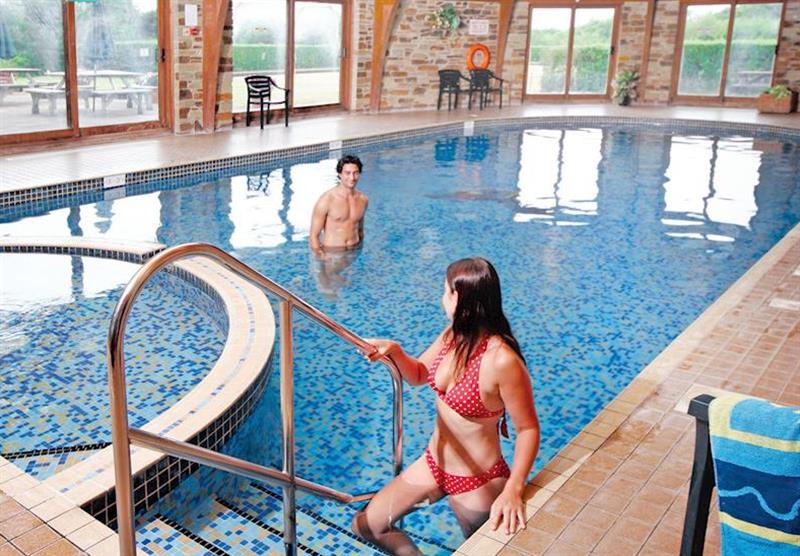 Indoor heated swimming pool (photo number 9) at Lakeview Country Club in North Cornwall, South West of England