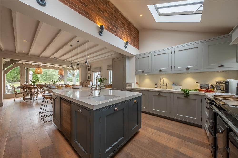 Kitchen leading from the dining area at Lakeview Oast, Goudhurst