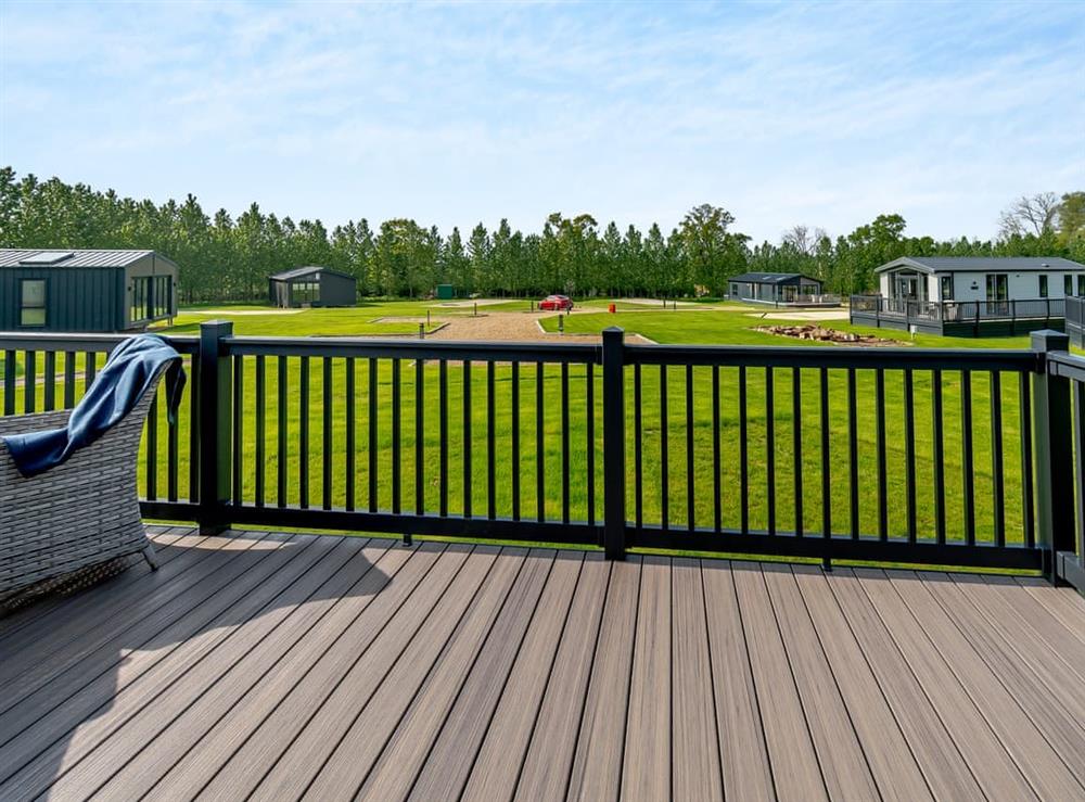 Decking at Lakewood Lodge in Wombleton, near Helmsley, North Yorkshire