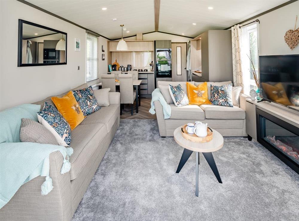 Open plan living space at Lakewood Lodge in Wombleton, near Helmsley, North Yorkshire