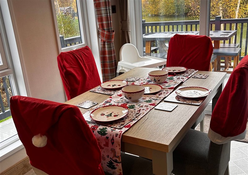 Dining room at Lakewood Retreat, Woodhall Spa