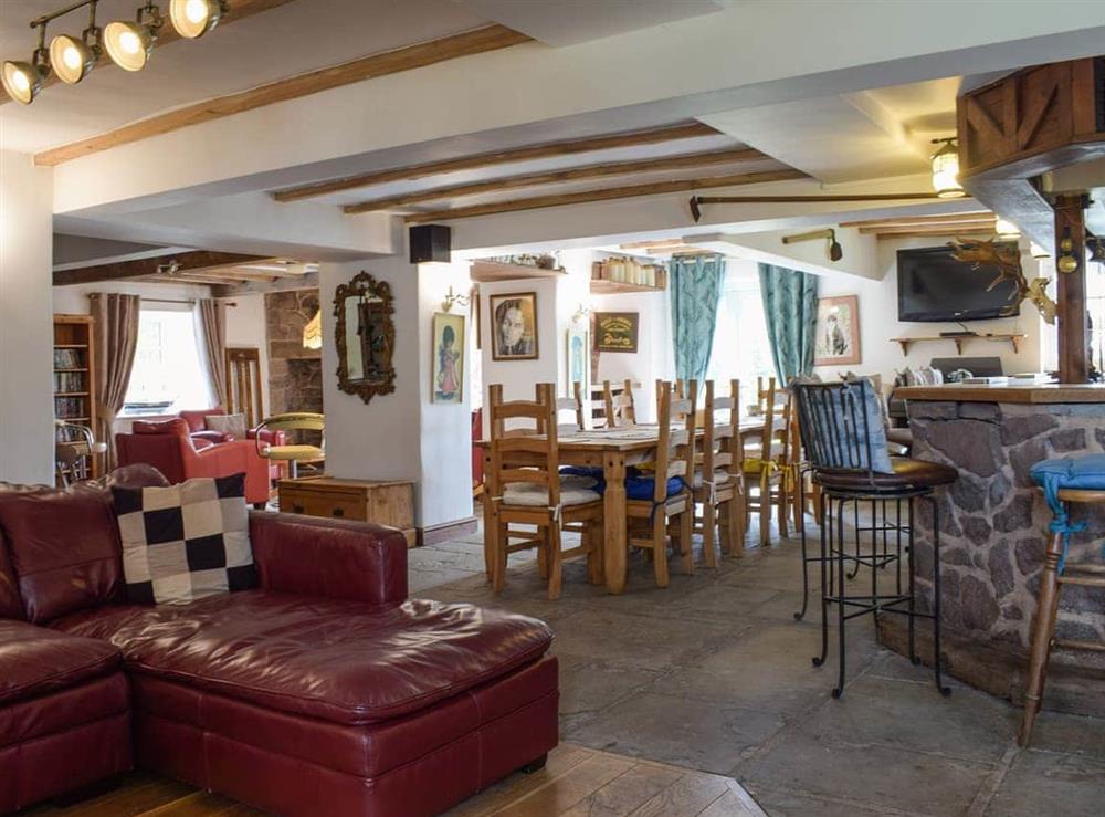 Open plan living space at Lamb Inn in Leominster, Herefordshire