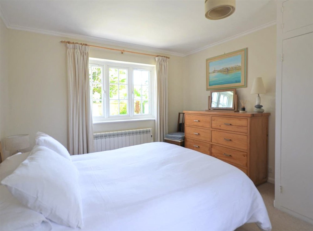 Bedroom at Lamorran Lodge in St Mawes, Cornwall