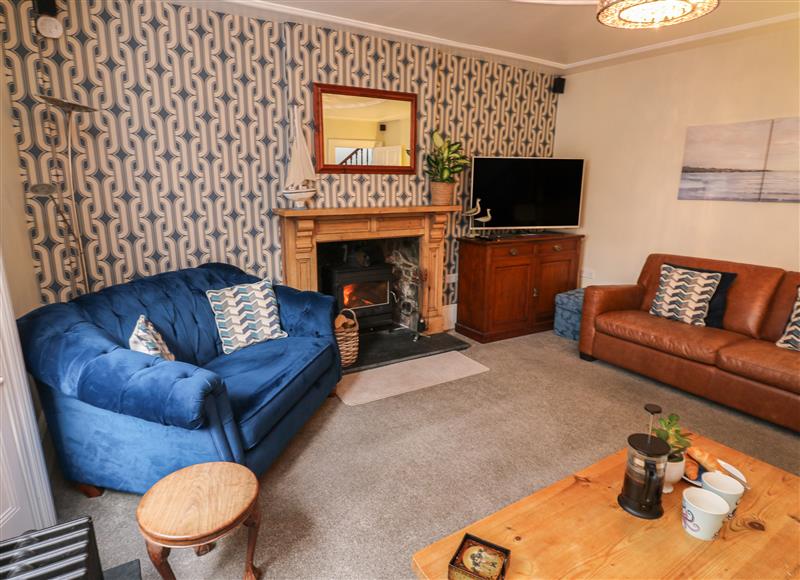 The living area at Lands House, Appledore