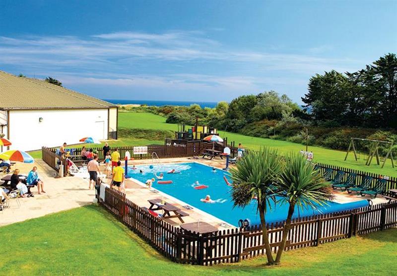 Outdoor heated pool at Landscove in Berry Head, Torbay, Devon