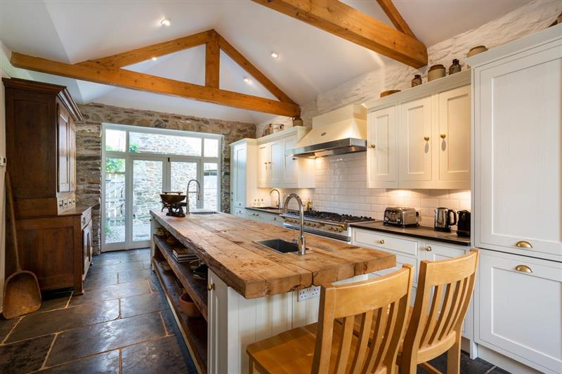 The kitchen and dining area at Landscove House & Barns, Newton Abbot, Devon
