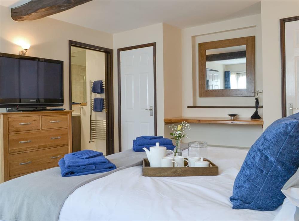 Peaceful double bedroom at Lane End Linney, 