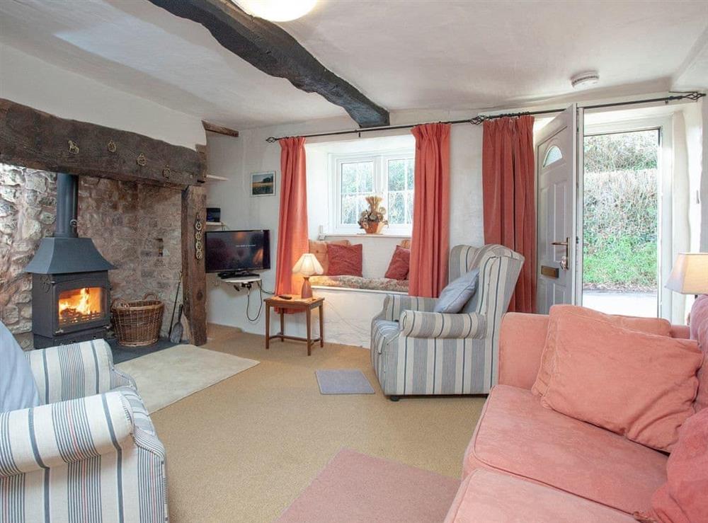 Living room at Lanes Cottage in Kentisbeare, near Cullompton, Devon