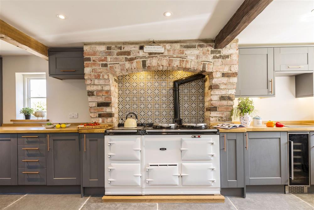 Kitchen with Aga at Lanes End Cottage, Dorchester