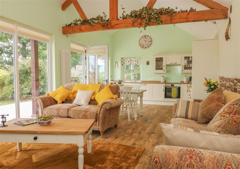 Enjoy the living room at Langdale Barn, Sampford Courtenay