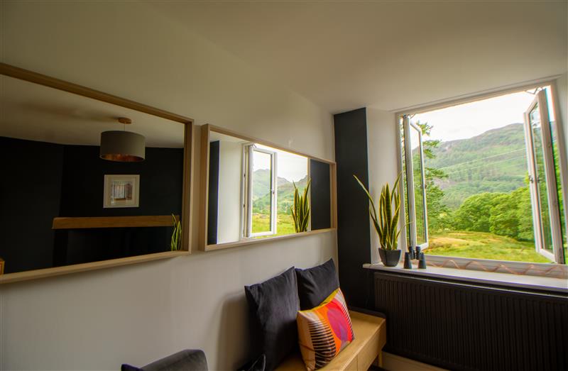 Relax in the living area at Langdale Boulders, Chapel Stile