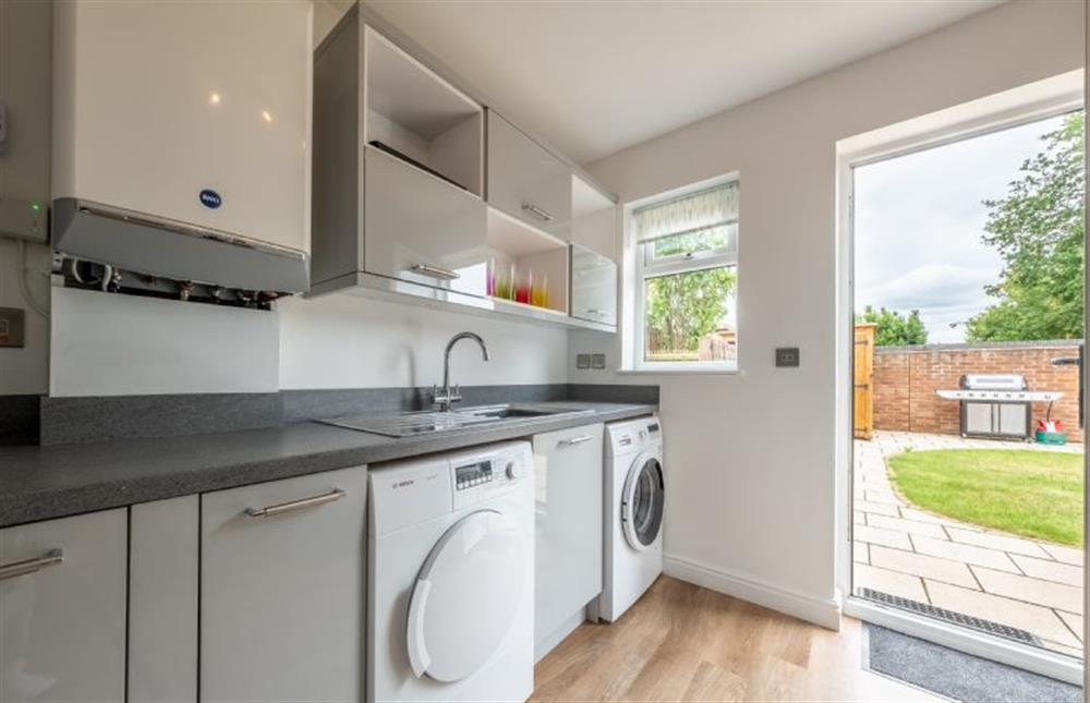 The utility room takes you into the garden at Langdale, Heacham near Kings Lynn