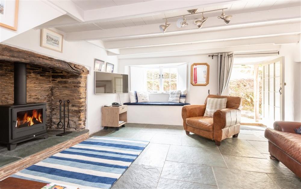Enjoy the living room at Langford Down Cottage in Slapton
