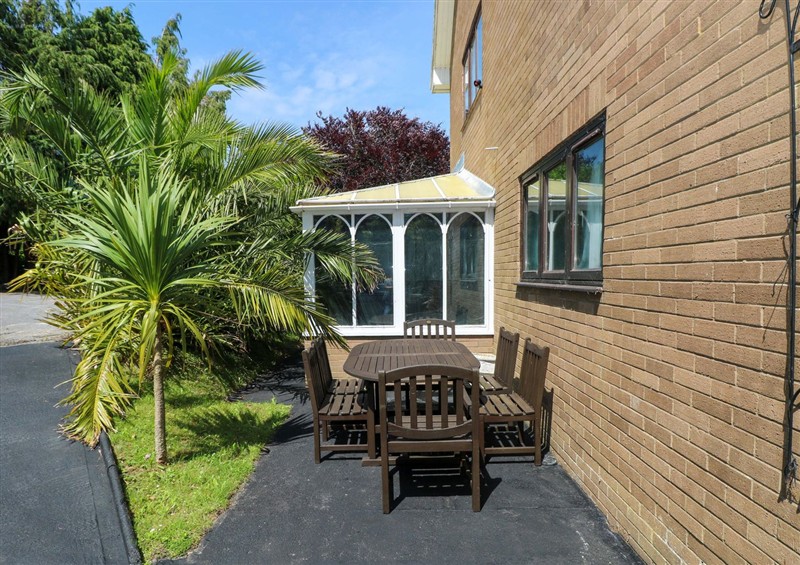 The patio at Langland Heights, Mumbles