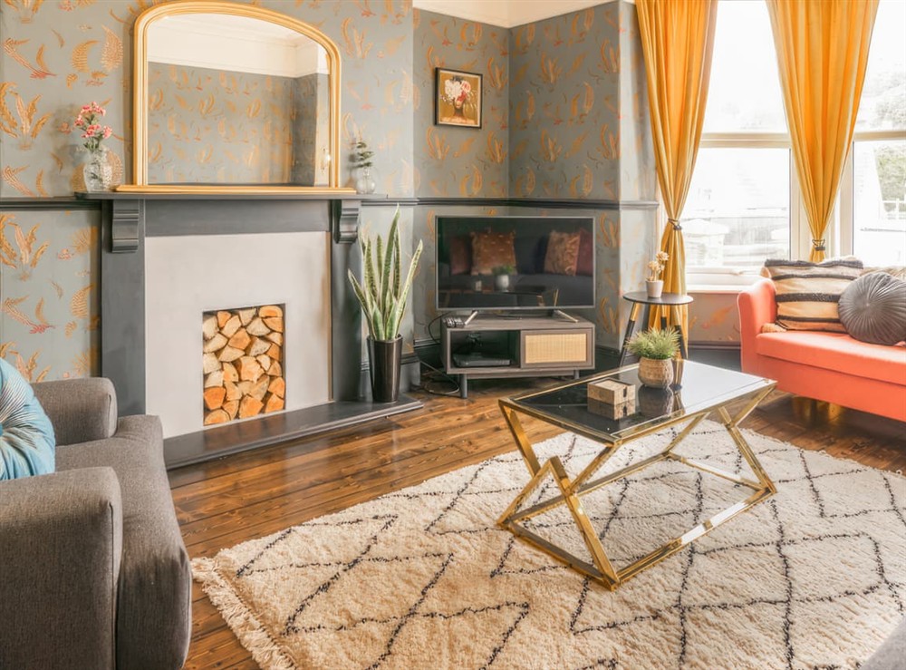 Living area at Langleigh Villa in Ilfracombe, Devon