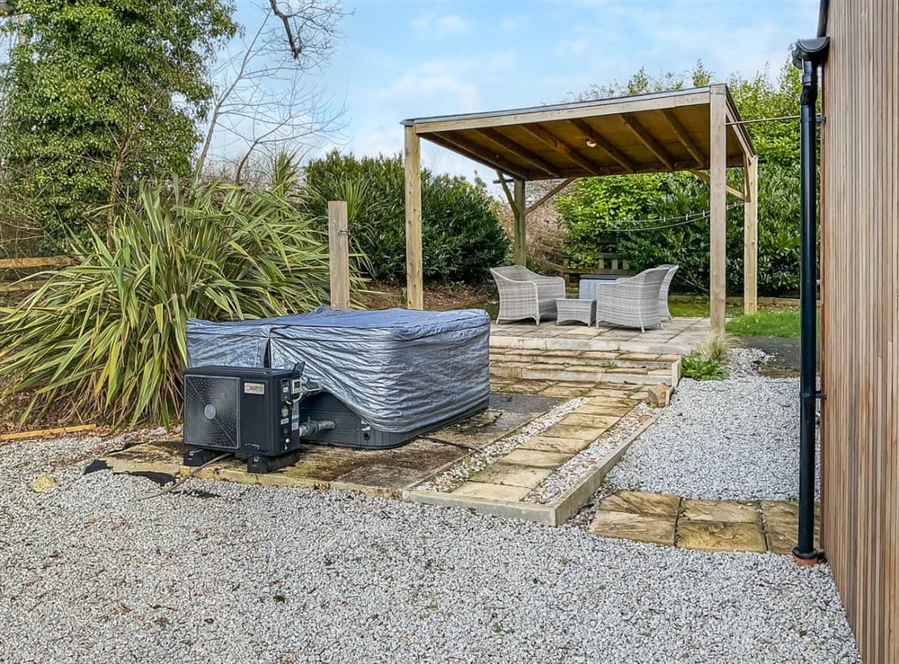 Hot tub at Lanhydrock Barn in Lanhydrock, near Bodmin, Cornwall