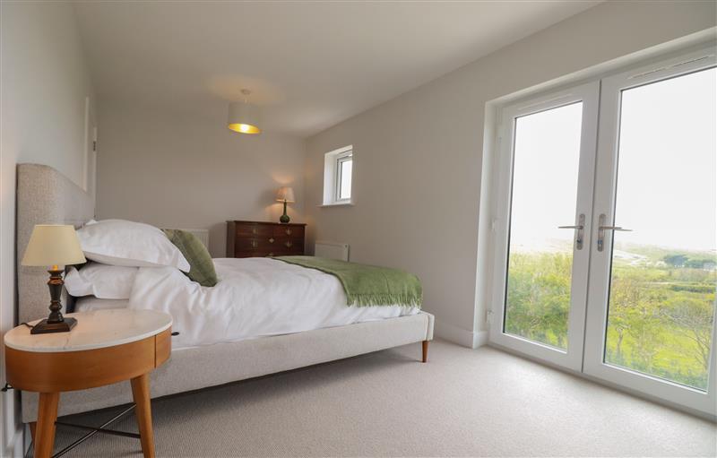 One of the 4 bedrooms at Lanngorrow, Crantock