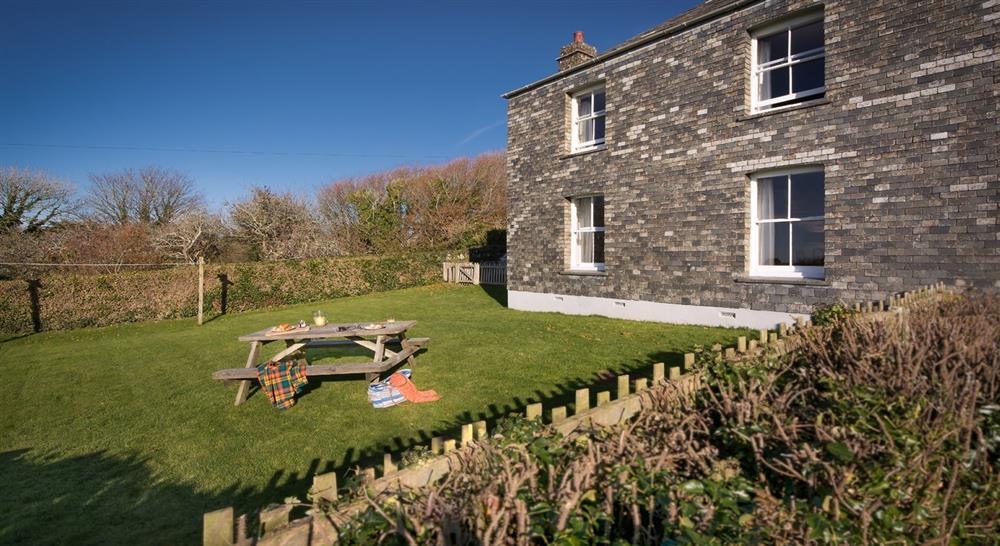 The exterior and garden of West House, Lanteglos-by-Fowey, Cornwall at Lansallos West House in Looe, Cornwall