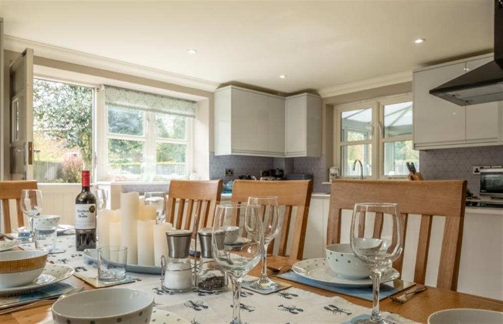 Lantern Cottage: The dining area comfortably seats up to eight people at Lantern Cottage, Wells-next-the-Sea