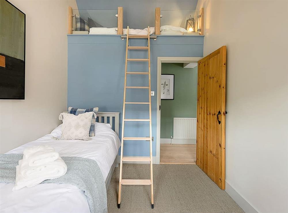 Single bedroom with mezzanine at Lantern Lodge in Bramley, near Tadley, Hampshire