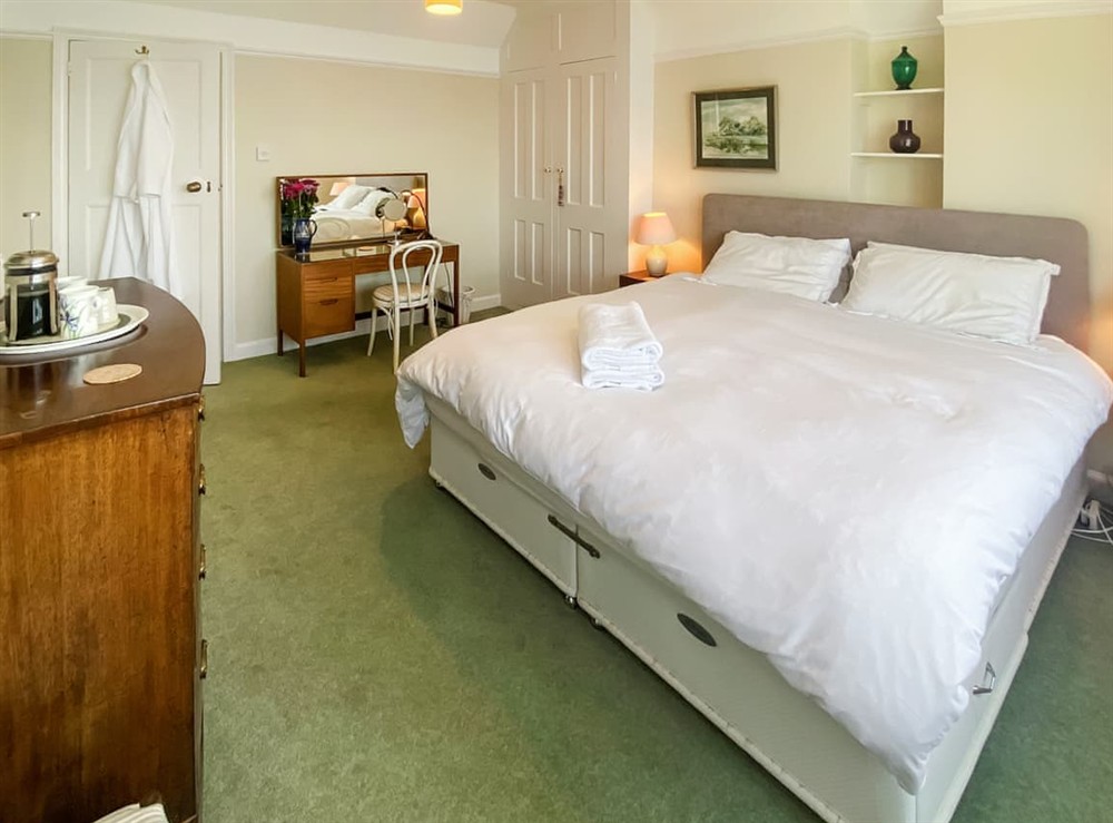 Double bedroom at Lantreath in St Mawes, Cornwall