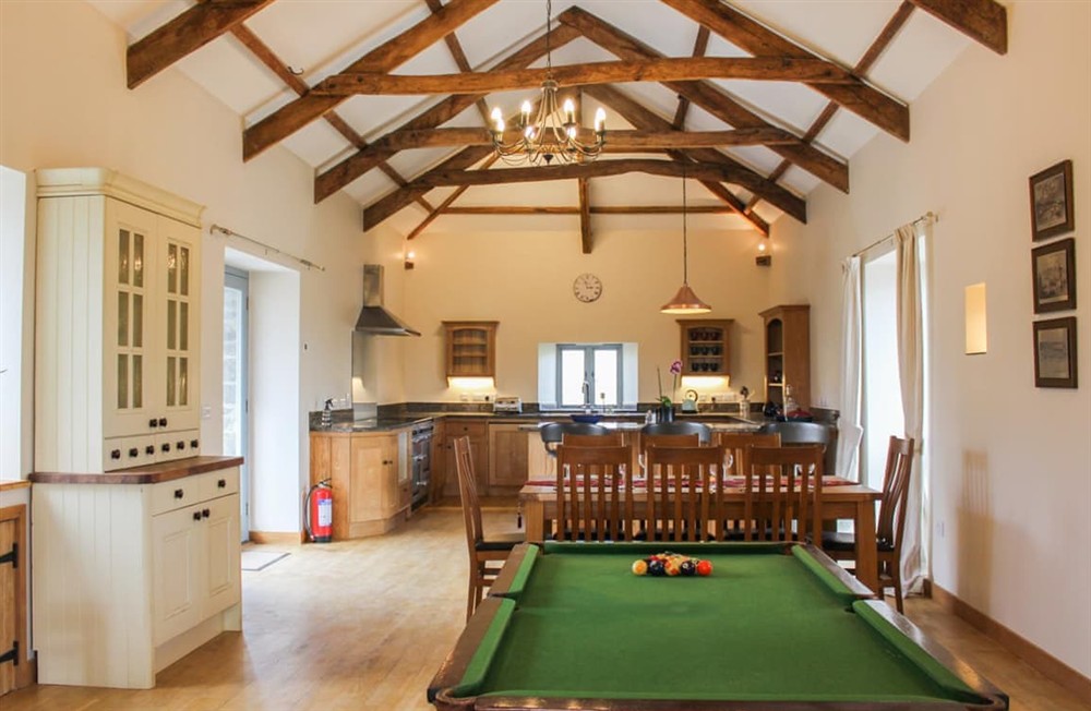 Games room at Lanxton Barn in Launceston, Cornwall