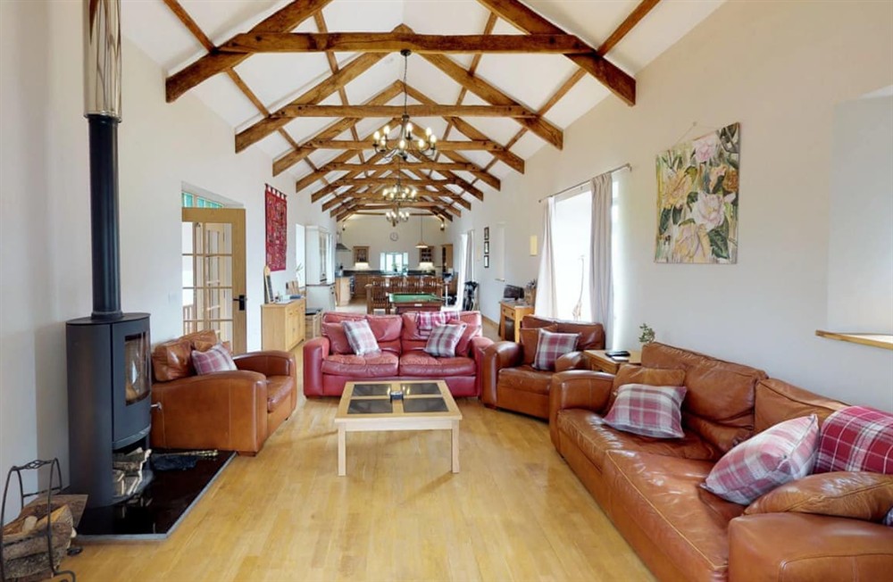 Living area at Lanxton Barn in Launceston, Cornwall
