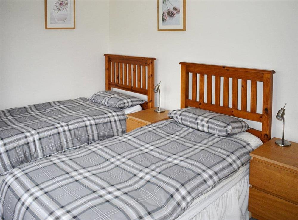 Comfortable twin bedroom at Lapwing Rise in Banavie, near Fort William, Highland
