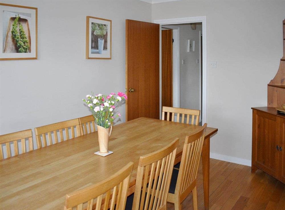 Good-sized dining room at Lapwing Rise in Banavie, near Fort William, Highland