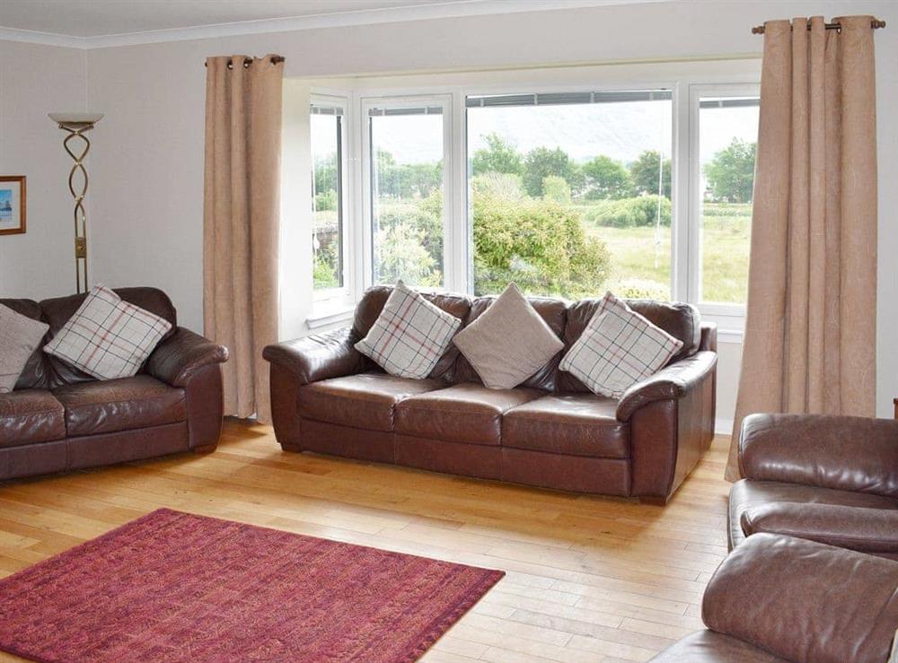 Spacious living room at Lapwing Rise in Banavie, near Fort William, Highland