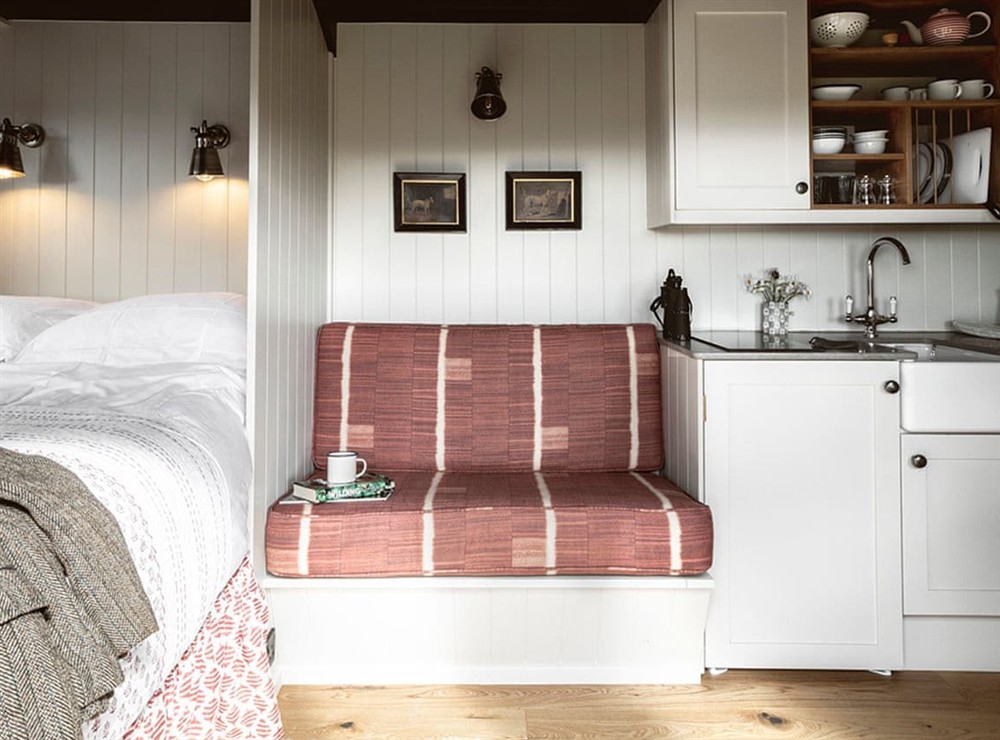 Interior at Lapwing Shepherds Hut in Pitlochry, Perthshire