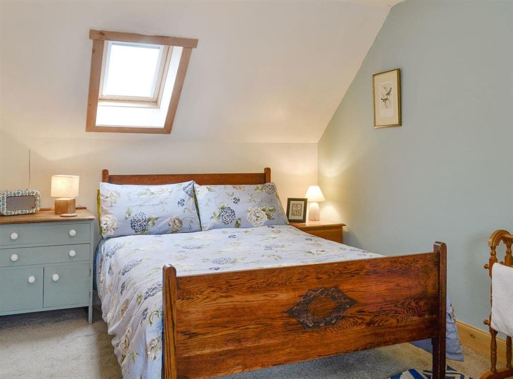 Relaxing double bedroom at Larch Cottage in Kirkmichael, near Pitlochry, Perthshire