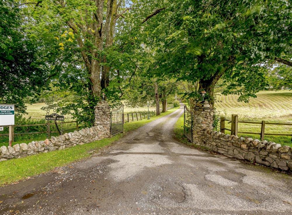 Main entrance at Larch in Killin, near Crianlarich, Perthshire