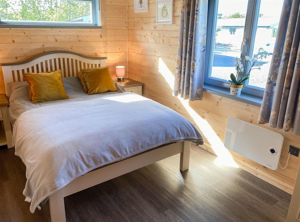 Typical double bedroom at Larch Lodge in Ulverston, Cumbria