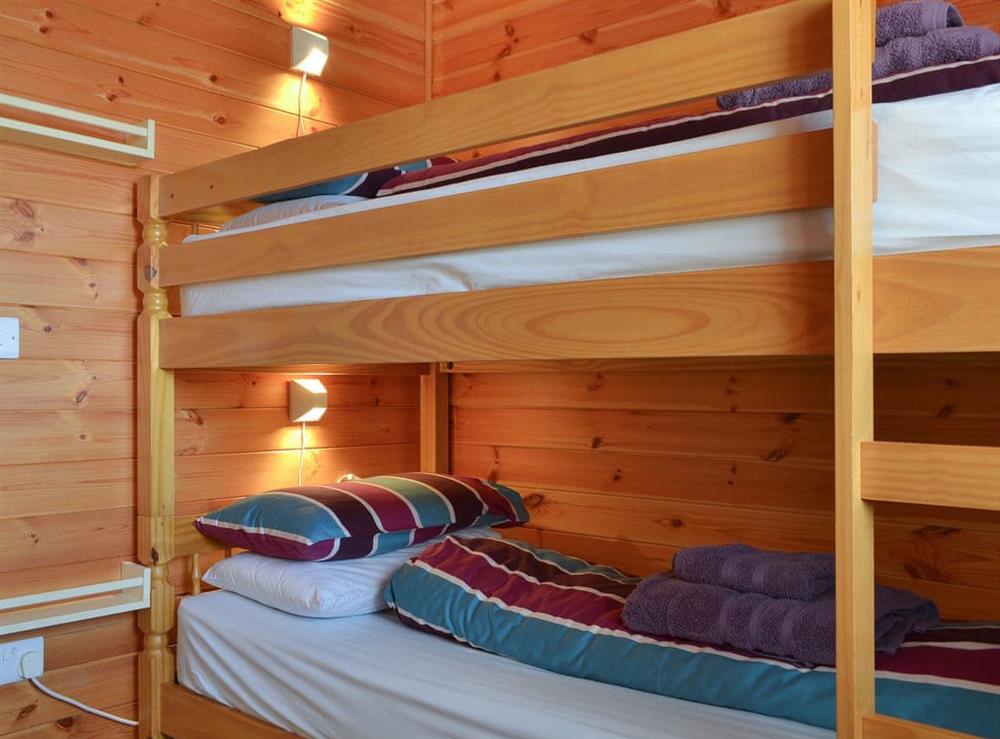 Bunk bedroom at Larchwood in Dukes Meadow, near Greystoke, Cumbria
