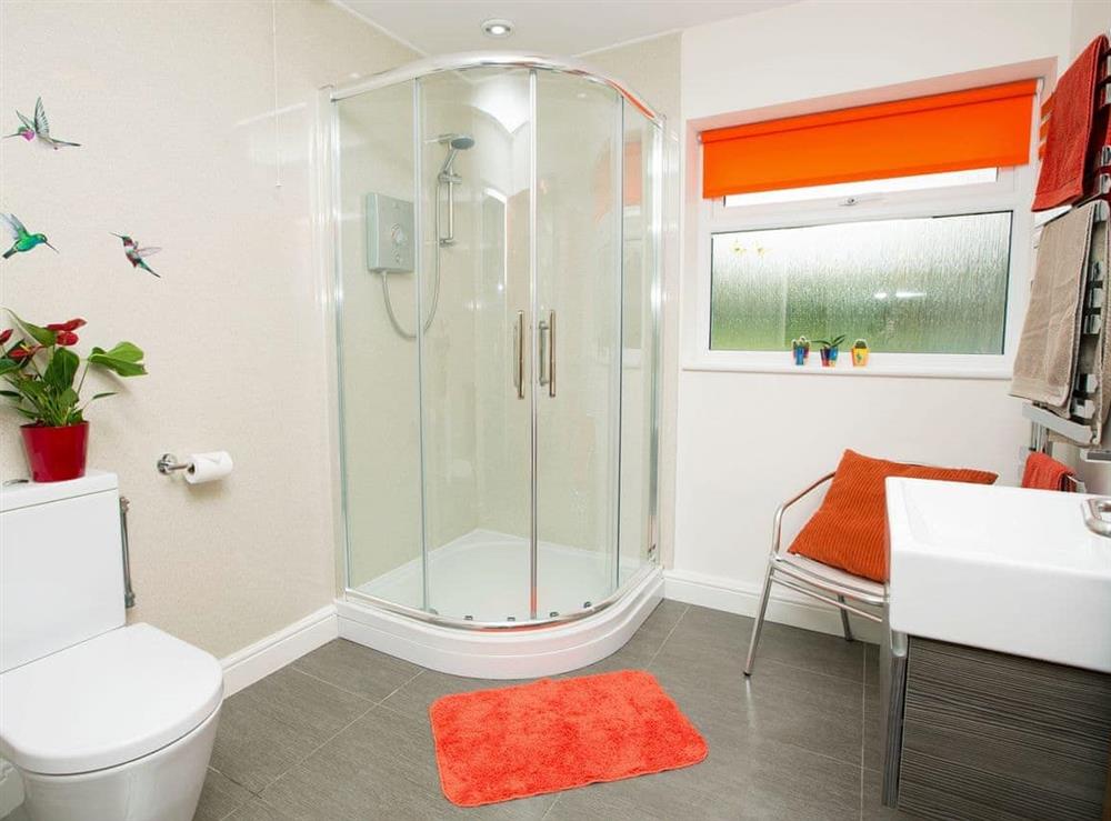 Impressive shower room with walk-in shower at Lark Rise in Old Newton, Nr Stowmarket, Suffolk., Great Britain