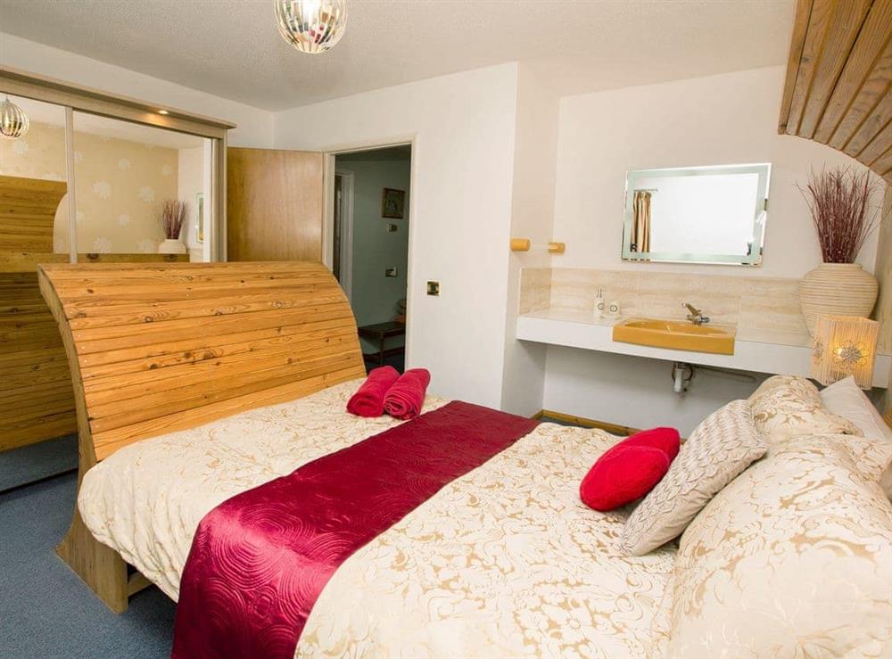 Tastefully furnished double bedroom with vanity unit at Lark Rise in Old Newton, Nr Stowmarket, Suffolk., Great Britain