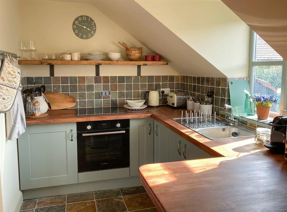 Kitchen at Larkhams Loft in Teffont, near Salisbury, Wiltshire