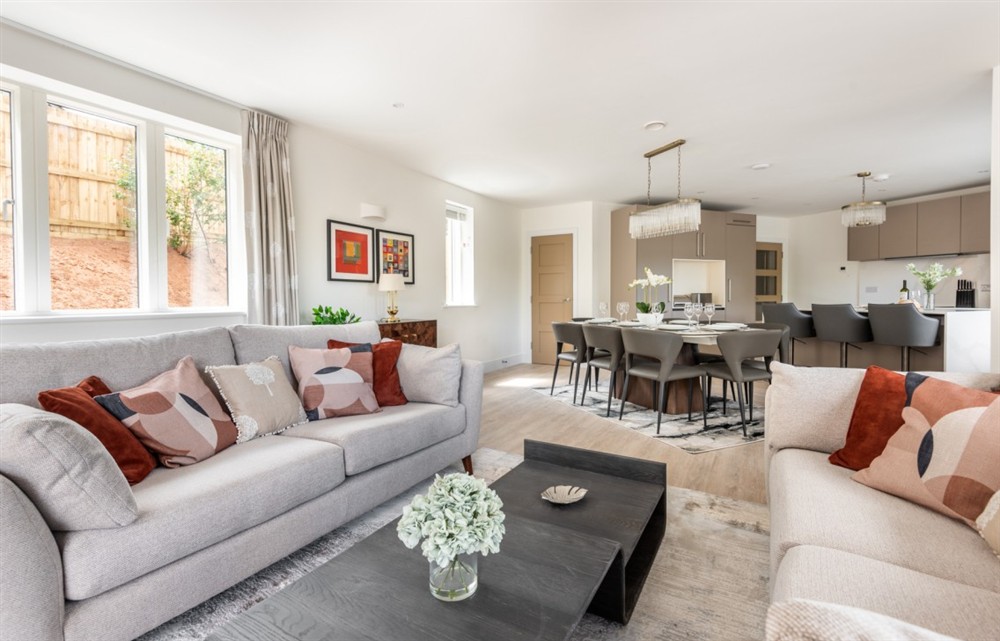 Relax in the living area at Larkrise in Kingsbridge