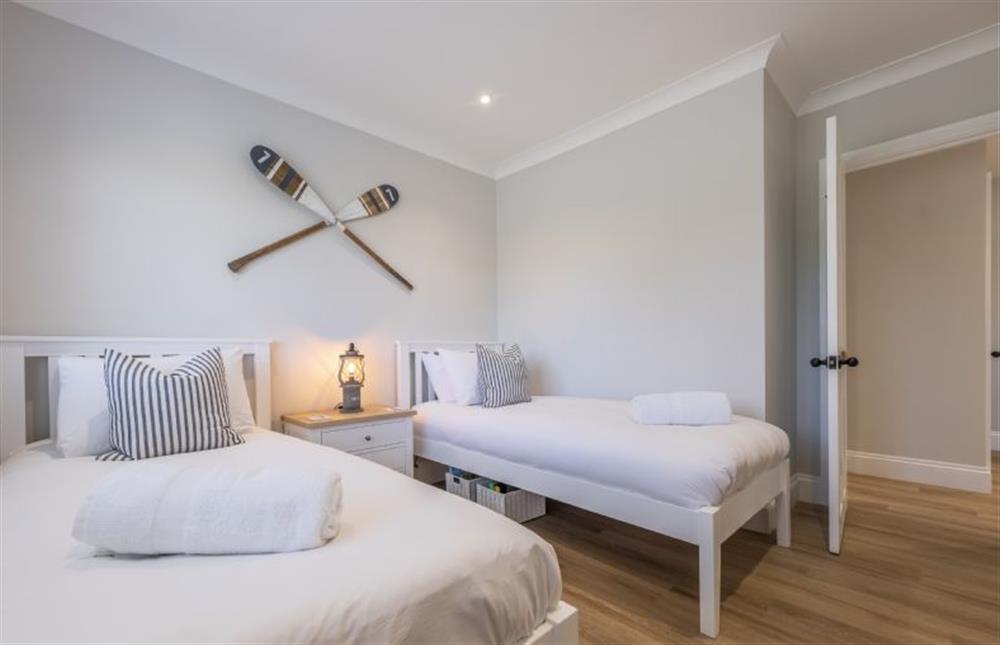 Bedroom three with 3’ twin beds at Larks Rise, Burnham Market near Kings Lynn