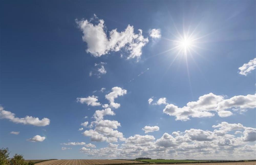 Enjoy the view and a big blue Norfolk sky at Larks Rise, Burnham Market near Kings Lynn