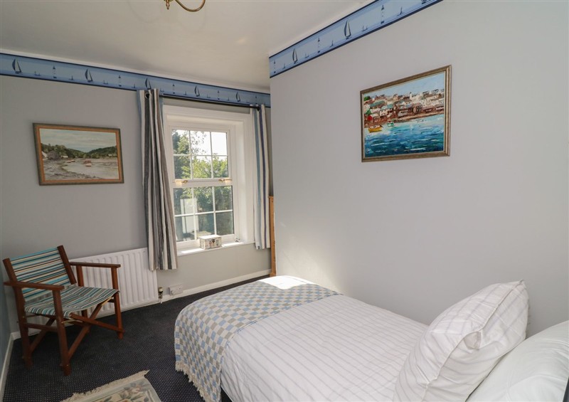 One of the bedrooms at Larkspur Cottage, Huttoft