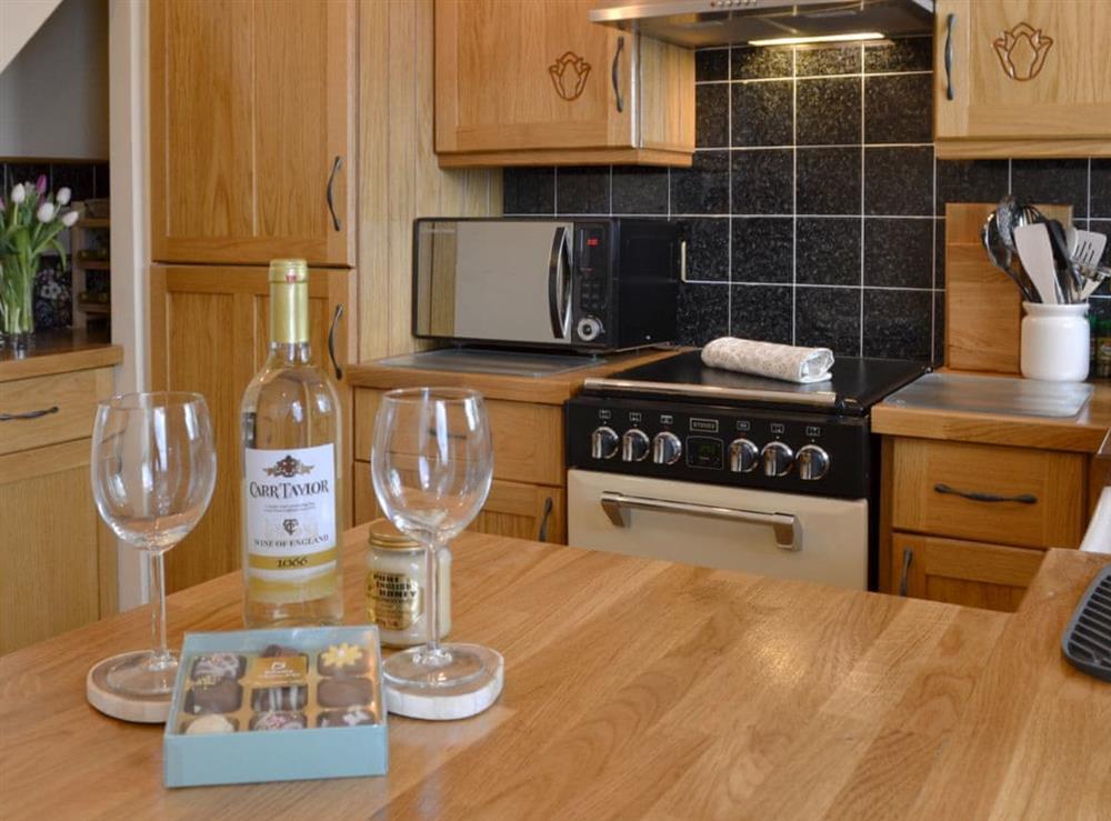 Delightful kitchen at Larkspur in St Leonards-on-Sea, near Hastings, East Sussex