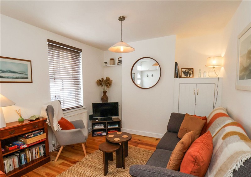 The living area at Launchers Cottage, Scarborough