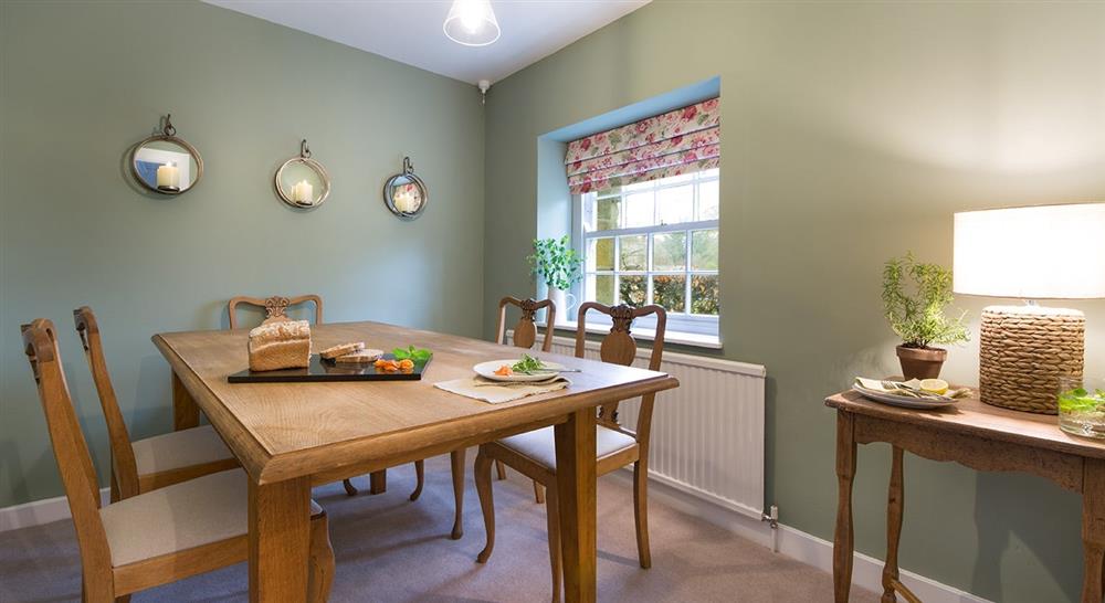 The dining room at Laundry Cottage in Morpeth, Northumberland