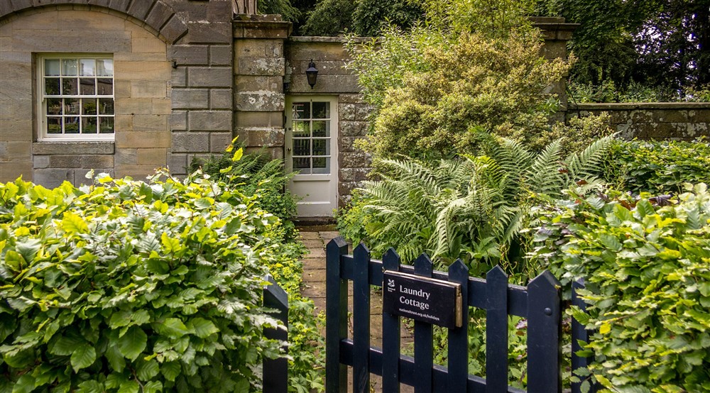 The gate to the front garden of Laundry Cottage, Northumberland at Laundry Cottage in Morpeth, Northumberland