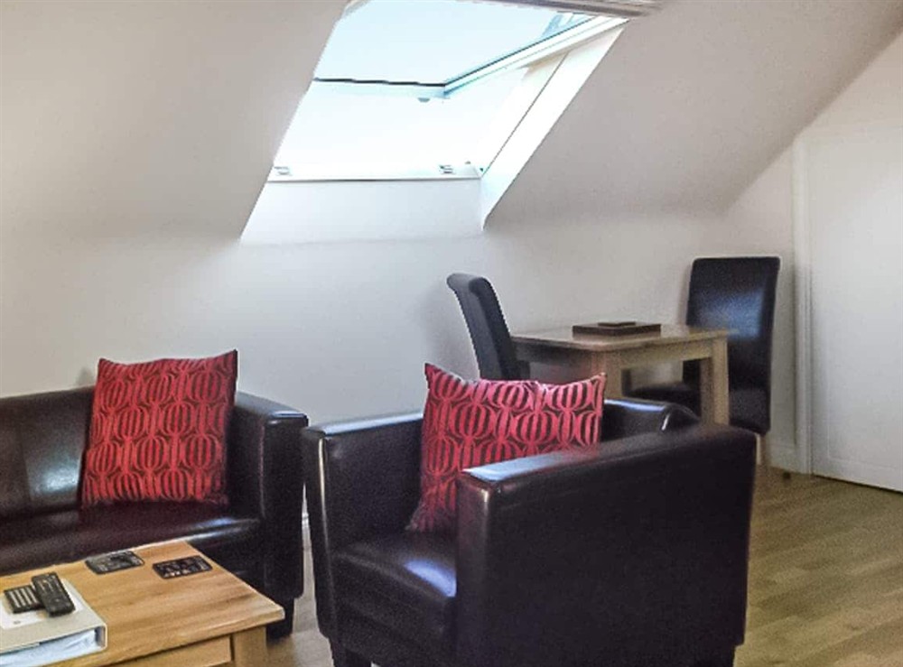 Open plan living space at Lauras Loft in Greetham, near Horncastle, Lincolnshire