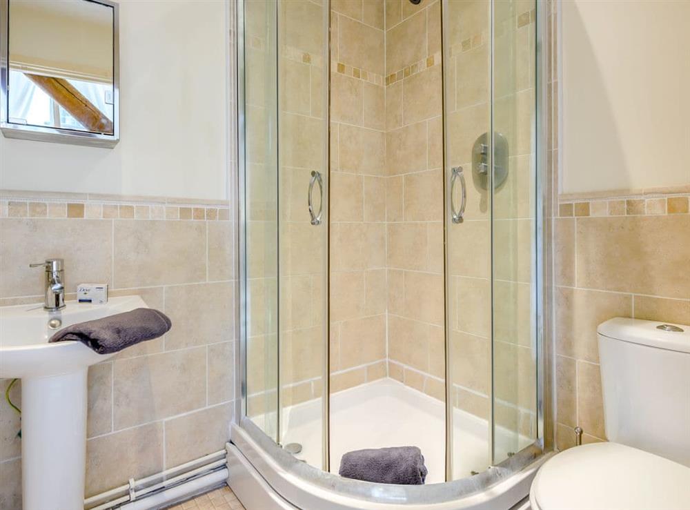 En-suite shower room at Laurel Barn in Tacolneston, near Wymondham, Norfolk